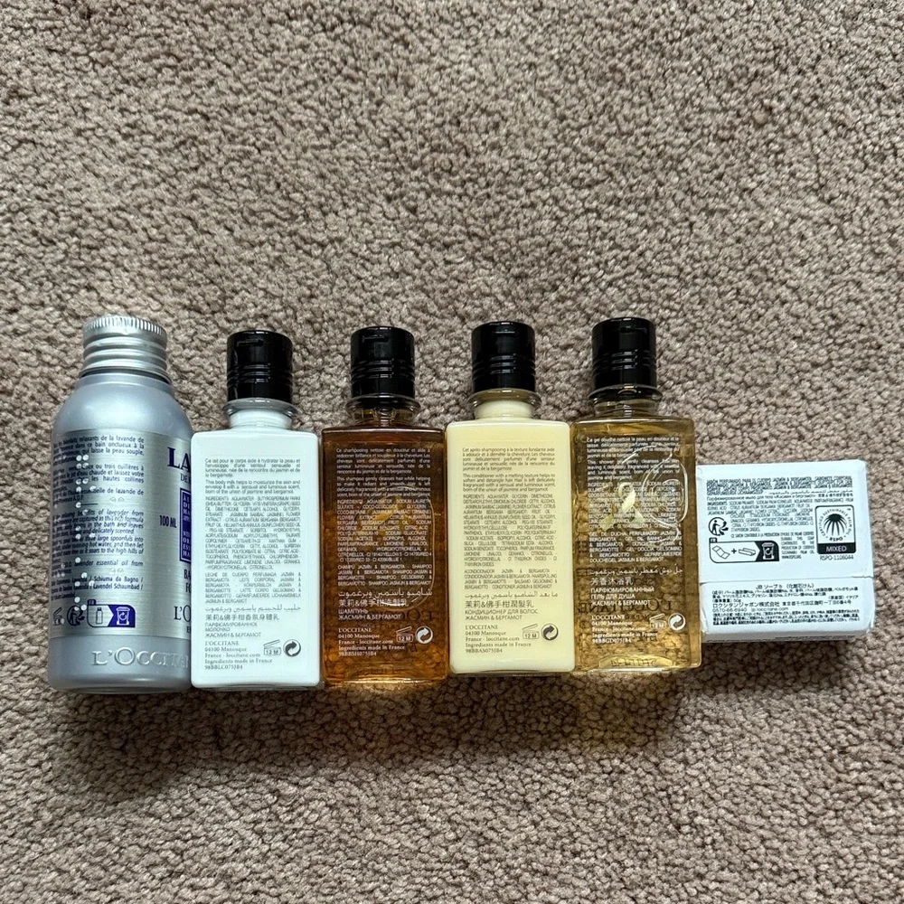 L'OCCITANE Lavender and Jasmine-Bergomote Bath Collection Travel Size